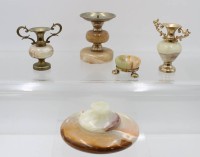 Auktion 369<br>5x Onyx-Dekorationen, ca. H-10cm