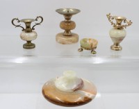 Auktion 369<br>5x Onyx-Dekorationen, ca. H-10cm