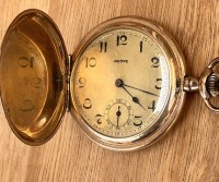 Auktion 369 / Los 2009 <br>mechan. HTU "Wempe" in Doublegeh&auml;use, Altersspuren, Werk l&auml;uft, D-5 cm