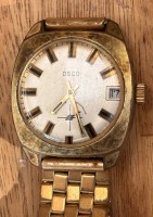 Auktion 369 / Los 2019 <br>mechan. Armbanduhr "Osco" Double, Werk l&auml;uft, ungepflegt