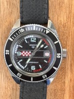 Auktion 369<br>Anker  Kr Taucheruhr mit Kautschukband, Werk  l&auml;uft