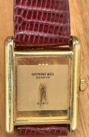 Auktion 369<br>Quartz DAU "Raymond Weil" Geneve, Double, Lederband, Werk nicht gepr&uuml;ft, guter Zustand