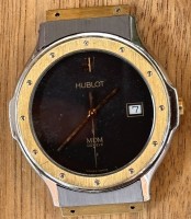 Auktion 369 / Los 2031 <br>Damen-/Unisex-Uhr-HUBLOT MDM Gen&egrave;ve Quarz - 33 mm , Stahl/Gold, fr&uuml;he Ausgabe dieser Luxusuhr, wohl 80-er Jahre, ohne Band, Werk nicht gepr&uuml;ft