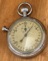 Auktion 369 / Los 2032 <br>mechan Stoppuhr, Werk l&auml;uft an, D-5 cm