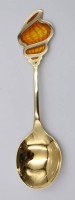 Auktion 369 / Los 11015 <br>Jahresl&ouml;ffel, Robbe &amp; Berking, 1983, 925er Silber vergoldet, 60,5gr., L-17,5cm