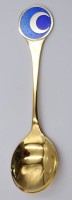 Auktion 369<br>Jahresl&ouml;ffel, Robbe &amp; Berking, 1979, 925er Silber vergoldet, L-60,8gr., L-17cm