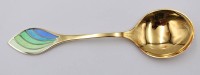 Auktion 369<br>Jahresl&ouml;ffel, Robbe &amp; Berking, 1984, 925er Silber vergoldet, 51,66gr., L-17,5cm