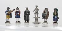 Auktion 369<br>6x div. Zinnfiguren, 5x bemalt, ca. H-7,5cm