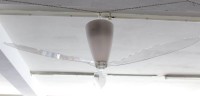 Auktion 369<br>Vintage Deckenlampe/Ventilator,  Luceplan Blow, 70/80er Jahre, Fernbedienung anbei, Funktion nicht gepr&uuml;ft, ca. H-35cm D-120cm