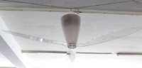 Auktion 369 / Los 16035 <br>Vintage Deckenlampe/Ventilator,  Luceplan Blow, 70/80er Jahre, Fernbedienung anbei, Funktion nicht gepr&uuml;ft, ca. H-35cm D-120cm