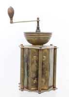 Auktion 369<br>Messing-Kaffeem&uuml;hle, &auml;lter, ca. H-31cm