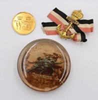 Auktion 369 / Los 7007 <br>Medaille, Abzeichen und Briefbeschwerer, 1. WK, Medaille Oese defekt