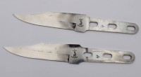 Auktion 369<br>Paar Jagdmesser-Klingen, Anton Wingen, je ca. L-24cm