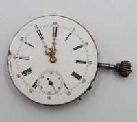 Auktion 369<br>Taschenuhrwerk, &auml;lter, ungemarkt, Werk l&auml;uft an, D-4,7cm