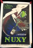 Auktion 369<br>gr. Werbeplakat f&uuml;r "Aperitif Nuxy", Lithografie auf   Papier/Leinen, ca. 160x108 cm "Affiches Gaillard" Paris von  G. Favre