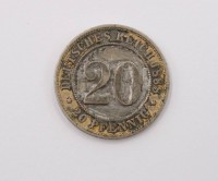 Auktion 369 / Los 6031 <br>Deutsches Reich, 20-Pfennig-M&uuml;nze, 1888, Alterspuren, D-2,3cm