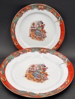 Auktion 369<br>2x Weihnachtsteller "Disney" sign. Stefan Lindahl, D-27 und 21 cm