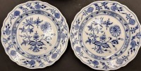 Auktion 369<br>9x Kuchenteller "Meissen" Zwiebelmuster, alle 1.Wahl, gut erhalten, D-18 cm