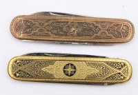 Auktion 369<br>2x div. &auml;ltere kl. Taschenmesser, ca. L-15,5cm