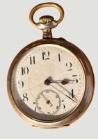 Auktion 369<br>mechan HTU in Silbergeh&auml;use, 2 Deckel S-800-,  D-5 cm, Werk l&auml;uft