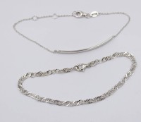Auktion 369<br>2x 925er div. Silber-Armb&auml;nder, ca. L-19cm, 4,2gr.