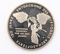Auktion 369<br>10 Euro Gedenkm&uuml;nze "150 Jahre Entdeckung des Urvogels Archaeopteryx", 625er Silber, ca. D-3,5cm