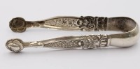 Auktion 369 / Los 11033 <br>antike Zuckerzange, Silber gepr., Ziermonogramm, 36,8gr, L-16cm