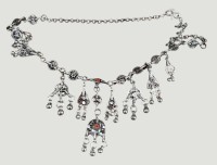 Auktion 369<br>Ethno Collier bzw traditionelles Bhil tribal Kamarband, Indien?versilbert,L-48  cm
