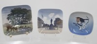 Auktion 369<br>3x div. Ansichtenschalen, Royal Copenhagen, Gr&ouml;&szlig;te ca. 12 x 12cm