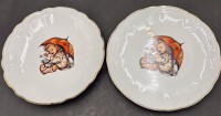 Auktion 369<br>2x Teller "Reutter" mit Hummel-Motiven, D-19 cm