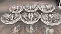 Auktion 369 / Los 10044 <br>6x  vintage Sektkelche mit Schliff, wohl Nachtmann, H-10 cm, D-10 cm