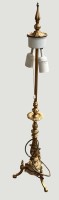 Auktion 369 / Los 16083 <br>hohe, massive Messing Tischlampe, H-90 cm