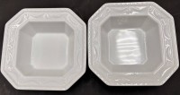 Auktion 369<br>2x Beilagen-Salat? Schalen "KPM" Kurland, H-4 cm, 13,5x13,5 cm