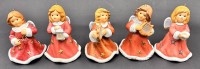 Auktion 369<br>5x Weihnachtsgl&ouml;ckchen von "Goebel", H-8,5 cm