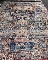 Auktion 369 / Los 13022 <br>gr. Perser-Teppich "Kashma", Landschaftsdarstellungen, ca. 2,85x3,75 cm, ca. 50 kg