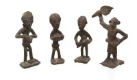 Auktion 369<br>4x kl. westafrikanische Bronzefiguren, H-ca. 6 cm