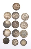 Auktion 369<br>10x 1 Mark sowie 3x 1/2 Mark, Deutsches Reich ab 1874, Silber,   61,6gr.