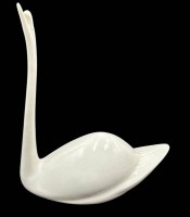 Auktion 369 / Los 8164 <br>gr. weisser Schwann "Royal Dux" H-24 cm