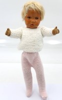 Auktion 369 / Los 12019 <br>Puppe, K&auml;the Kruse, &auml;lter, bespielte Erhaltung, ca. H-37cm