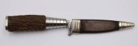 Auktion 369<br>Jagdmesser, Hirschhorngriff, ca. L-22cm
