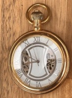 Auktion 369<br>mechan. HAU in Doublegeh&auml;use, R&uuml;ckseitig  Glasdeckel, Werk l&auml;uft, D-4,5 cm