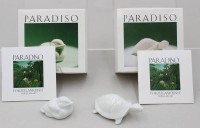 Auktion 369<br>2x kl. Tierfiguren, Hutschenreuther Paradiso, Schildkr&ouml;te und Spatz, ca. H-3cm B-8cm