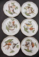 Auktion 369<br>6x Untersetzer "Herend" Dekor Rothschild, D.10 cm