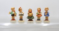 Auktion 369<br>5x Hummel-Figuren, Goebel, je ca. H-9cm