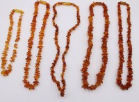 Auktion 369<br>5x div. Bernsteinketten, zus. 79,7gr., ca. L-50cm