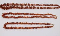 Auktion 369<br>3x div. Bernsteinketten, 1x endlos, ca. L-68cm, zus. ca. 91,9gr.