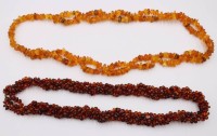 Auktion 369<br>2x div. Bernsteinketten, zus. ca. 144gr., ca. L-66cm