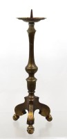 Auktion 369<br>antiker Kerzenleuchter, wohl Barock, Bronze, ca. H-35cm
