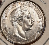 Auktion 369<br>3 Mark Preussen, Wilhelm II, 1912