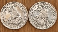 Auktion 369<br>2x Belgien 5 Ecu Silber Kaiser Karl V 1987, zus. ca. 46 gr